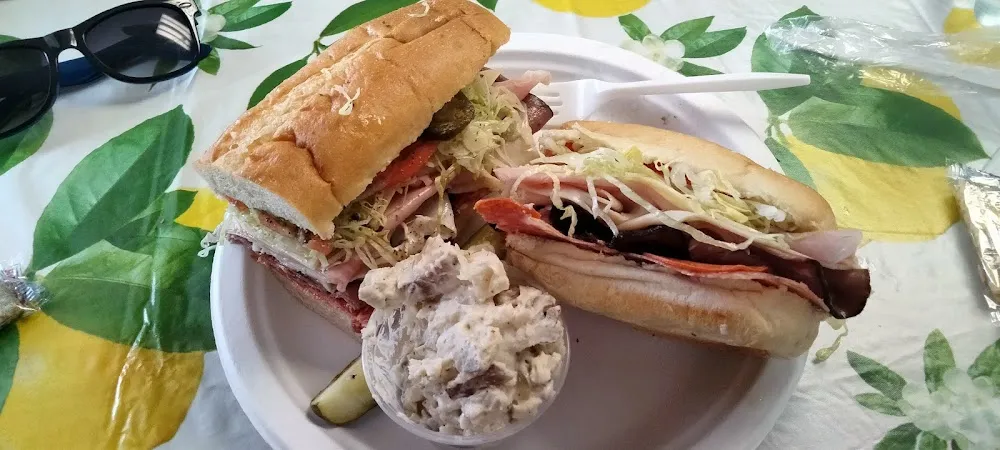 Belly Buster Sandwich with Tater Salad